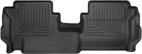 img 4 attached to 🚗 Husky Liners 19691 Weatherbeater 2nd Seat Floor Mat for 2014-19 Ford Transit Connect with 2nd Row Bench Seat (Black)