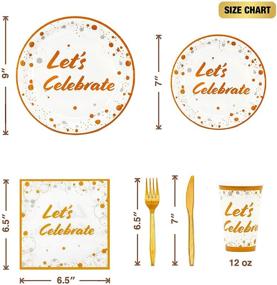 img 3 attached to 🎉 Cheerin Paper Plates Party Supplies - Complete Disposable Dinnerware Set for Birthday, Baby Shower, Bridal Bachelorette, Christmas - Serves 50