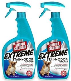 img 2 attached to 🧴 2-Pack of Simple Solution Extreme Stain Odor Remover Spray - 64 fl oz bottles