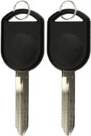 🔑 pack of 2 uncut ignition chipped car key transponder blanks for ford lincoln mercury mazda - keylessoption replacement logo