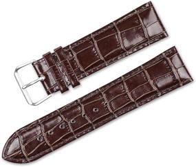 img 3 attached to 🐊 Brown Crocodile Grain Watchband - 10MM