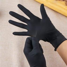 img 3 attached to 🧤 Professional Hair Salon Hair Dye Gloves, Reusable Gloves for Hair Coloring and Dyeing, Hair Coloring Accessories (1 Pair, Size L, Black)