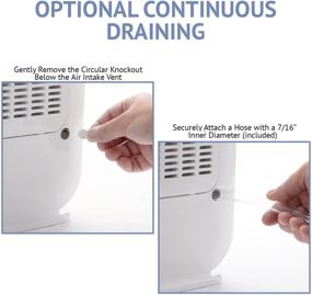 img 2 attached to 🌬️ Ivation 13-Pint Small-Area Desiccant Dehumidifier: Compact, Quiet & Efficient - Perfect for Smaller Spaces, Bathroom, Attic, Crawlspace, Closets - Includes Continuous Drain Hose - Up to 270 Sq Ft Coverage, White
