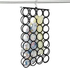 img 4 attached to 👕 Maximize Closet Space with DOIOWN Scarf Hangers Ties Organizer in Black