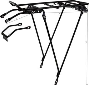 img 1 attached to 🚲 Ventura Economical Bolt-On Bicycle Carrier Rack: Adjustable Fit for 26"/28"/700c Bikes - Steel, Black