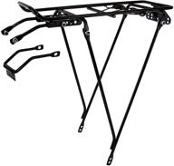 🚲 ventura economical bolt-on bicycle carrier rack: adjustable fit for 26"/28"/700c bikes - steel, black logo