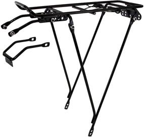 img 4 attached to 🚲 Ventura Economical Bolt-On Bicycle Carrier Rack: Adjustable Fit for 26"/28"/700c Bikes - Steel, Black