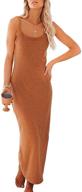 👗 yanekop women's summer ribbed spaghetti dress: stylish and comfy women's clothing logo