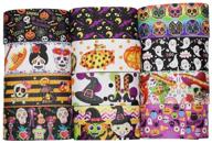🎃 niangzisewing halloween ribbon - 12 yards mix lots - 2" (50mm) wide appliques craft party decoration pumpkin ghost skull wizard bat cat grosgrain ribbons logo