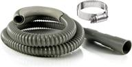 🚰 industrial-grade 6ft heavy-duty washing machine drain hose - k&amp;j with clamp - suitable for 1-1/4 inch drain outlets - polypropylene discharge hose for washing machines logo