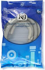 img 1 attached to 🚰 Industrial-Grade 6ft Heavy-Duty Washing Machine Drain Hose - K&amp;J with Clamp - Suitable for 1-1/4 Inch Drain Outlets - Polypropylene Discharge Hose for Washing Machines