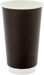 img 2 attached to ☕️ 20 oz Paper Coffee Cups, Pack of 10 Double Wall Disposable Paper Cups - Leakproof, Recyclable, Black Paper Hot Cups, Insulated, Matching Lids Sold Separately - Restaurantware