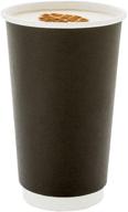 ☕️ 20 oz paper coffee cups, pack of 10 double wall disposable paper cups - leakproof, recyclable, black paper hot cups, insulated, matching lids sold separately - restaurantware logo