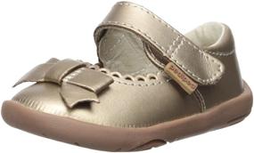 img 4 attached to 👧 Stylish and Comfortable: Pediped Girls Betty Black Flats for Toddler Girls