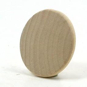 img 4 attached to Mylittlewoodshop - Pack of 50 Circle Cutouts - 1-1/4 inch Diameter with Beveled Edge - Premium Unfinished Wood Crafts (WW-WNC125-50)