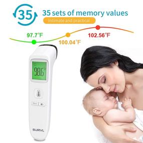img 3 attached to Advanced SURVL Forehead Thermometer: Non-Contact Digital Infrared for Babies, Kids & Adults - Instant Accurate Reading, Fever Alarm & Memory Function