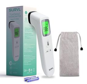 img 4 attached to Advanced SURVL Forehead Thermometer: Non-Contact Digital Infrared for Babies, Kids & Adults - Instant Accurate Reading, Fever Alarm & Memory Function