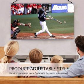 img 3 attached to 📽️ VIVOHOME 100 Inch 2-in-1 Portable Video Projector Screen: Ultimate Screen Solution with Triangle Stand for Home, School, Office, & Outdoor Use