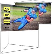 📽️ vivohome 100 inch 2-in-1 portable video projector screen: ultimate screen solution with triangle stand for home, school, office, & outdoor use logo