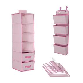 img 4 attached to 🌸 Delta Children Complete Nursery 12-Piece Organization Set, Barely Pink