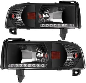 img 4 attached to 🚘 Dodge Ram Headlight Assembly - AUTOSAVER88 DRL Compatible with 94-02 Dodge Ram 1500/2500/3500 (with DRL)