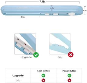 img 2 attached to 🔐 Improved Mini Bag Sealer for Food Storage - Portable Heat Sealer Resealer & Handheld Kitchen Gadgets for Chip Bags, Plastic Bags, Color Street Nail Strips, Mylar Bags (Blue)