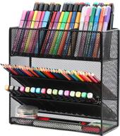 🖊️ samstar mesh pen holder organizer: a efficient multi-functional desk organizer and storage rack for school, office, and arts supplies - black логотип