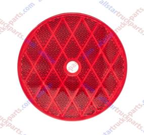 img 2 attached to 🔴 Class A Red Round Reflector with Center Mounting Hole - 2 Pack for Trailers, Trucks, Automobiles, Mail Boxes, Boats, SUVs, RVs, Industrial Applications - All Star Truck Parts
