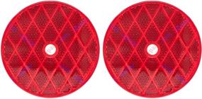 img 3 attached to 🔴 Class A Red Round Reflector with Center Mounting Hole - 2 Pack for Trailers, Trucks, Automobiles, Mail Boxes, Boats, SUVs, RVs, Industrial Applications - All Star Truck Parts