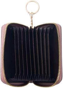 img 1 attached to Compact and Stylish: PUFER Women Mini Wallet with Keychain for Small Card Case Holder and Zipper