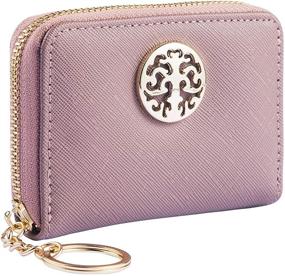 img 4 attached to Compact and Stylish: PUFER Women Mini Wallet with Keychain for Small Card Case Holder and Zipper