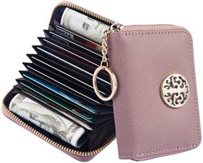 img 3 attached to Compact and Stylish: PUFER Women Mini Wallet with Keychain for Small Card Case Holder and Zipper