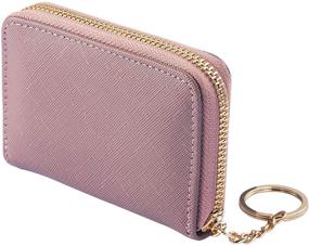 img 2 attached to Compact and Stylish: PUFER Women Mini Wallet with Keychain for Small Card Case Holder and Zipper