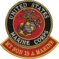 official usmc son marine patch with iron-on adhesive - show your pride! logo