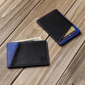 img 1 attached to Signature Minimalist Sleeve Leather Charcoal Men's Accessories in Wallets, Card Cases & Money Organizers