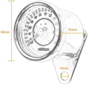 img 3 attached to Motorcycle Tachometer Speedometer Odometer Universal