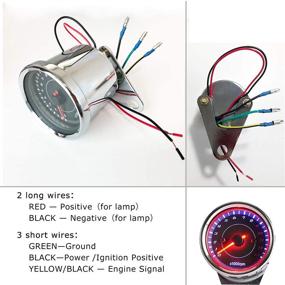 img 2 attached to Motorcycle Tachometer Speedometer Odometer Universal