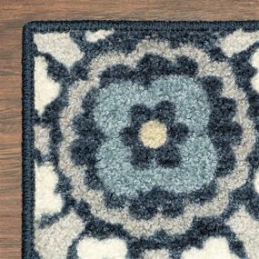 img 1 attached to Made in USA 2x6 Persian Blue Maples Rugs Reggie Floral Runner Rug for Hallway Entry with Non-Slip Carpet Qualities