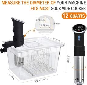 img 2 attached to 🍲 HOMENOTE 12 Quart Sous Vide Container Kit: BPA Free with Lid, Rack, Sleeve - Complete Sous Vide Accessories Set with Cookbook, Compatible with Anova and Most Cookers