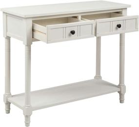 img 2 attached to GAOPAN Wood Console Table Drawers Furniture