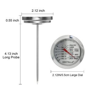 img 3 attached to Premium Stainless Steel Meat Thermometer – 🔥 Accurate Instant Read for Cooking, Grilling, and Oven Use