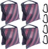 📸 enhance stability and safety with abccanopy sandbag saddlebag photography weight bags - pack of 4 (burgundy) logo