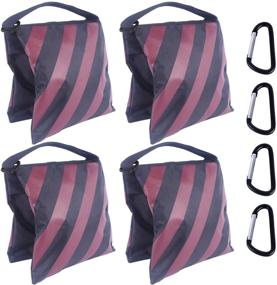 img 4 attached to 📸 Enhance Stability and Safety with ABCCANOPY Sandbag Saddlebag Photography Weight Bags - Pack of 4 (Burgundy)