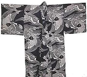 img 1 attached to 👘 Authentic Japanese Men's Yukata Kimono Robe - Traditional Elegance