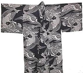 img 3 attached to 👘 Authentic Japanese Men's Yukata Kimono Robe - Traditional Elegance