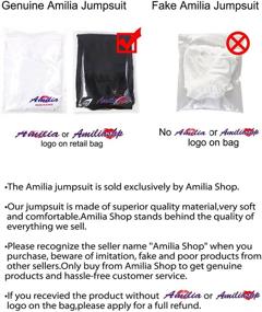img 3 attached to 💃 Amilia Women's Sleeveless Jumpsuit Bodysuit Catsuit: Enhancing Your Wardrobe with Stylish Clothing