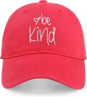 trendy unisex baseball cap - be kind fashion cotton polo style for seasonal outdoor travel headwear with inspirational saying logo