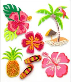 img 1 attached to 🌺 JOLEES 3D Hawaiian Boutique STCKR - JOL BQ JBSG033: Vibrant and Dynamic Stickers for a Tropical Flair!