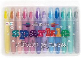 img 4 attached to OOLY Rainbow Sparkle Metallic Watercolor Gel Set: Vibrant Art Supplies - Pack of 12