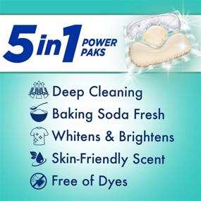 img 1 attached to Arm & Hammer Sensitive Scent 5-in-1 Laundry Detergent Power Paks, 40 count: Gentle yet Powerful Cleaning Solution for Delicate Clothes